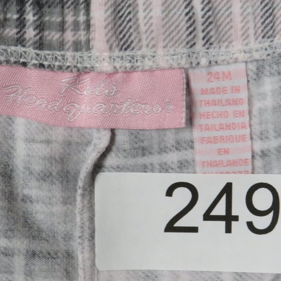 Kid's Headquarters* Girl's Pants Size 24M Pink/Gray Plaid Pattern Print - Picture 3 of 3